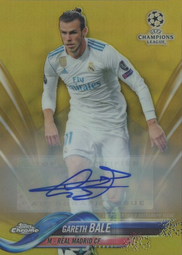 Gareth Bale 2017 Topps Chrome UEFA Champions League #75 Autographs
