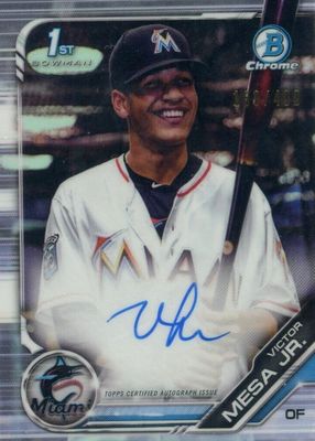 2019 Bowman #CPA-VMJ Chrome Prospect Auto - Refractor /499 (1st)