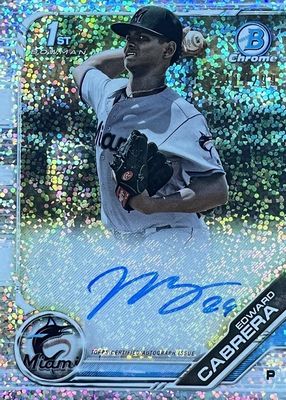 2019 Bowman #CPA-EC Chrome Prospect Auto - Speckle Refractor /299 (1st)