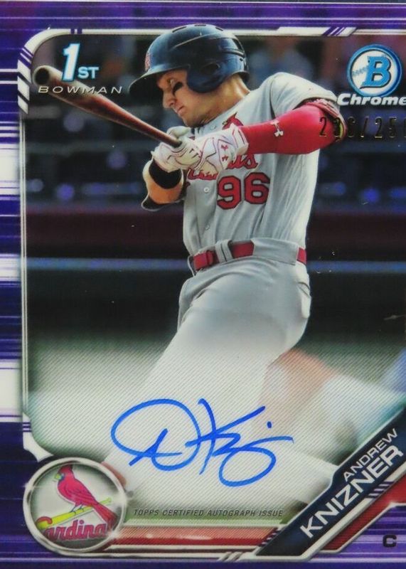 2019 Bowman #CPA-AK Chrome Prospect Auto - Purple Refractor /250 (1st)