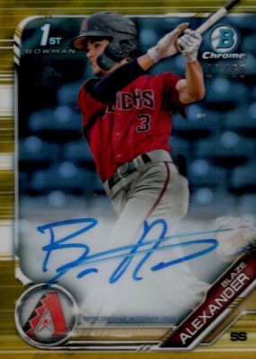 2019 Bowman #CPA-BA Chrome Prospect Auto - Gold Refractor /50 (1st)