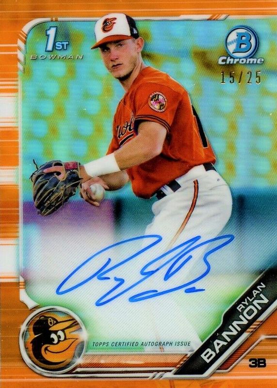 2019 Bowman #CPA-RB Chrome Prospect Auto - Orange Refractor /25 (1st)