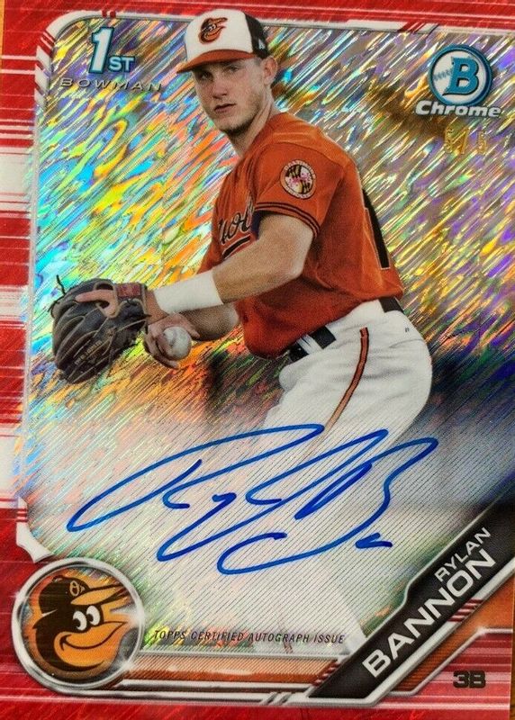 2019 Bowman #CPA-RB Chrome Prospect Auto - Red Refractor /5 (1st)