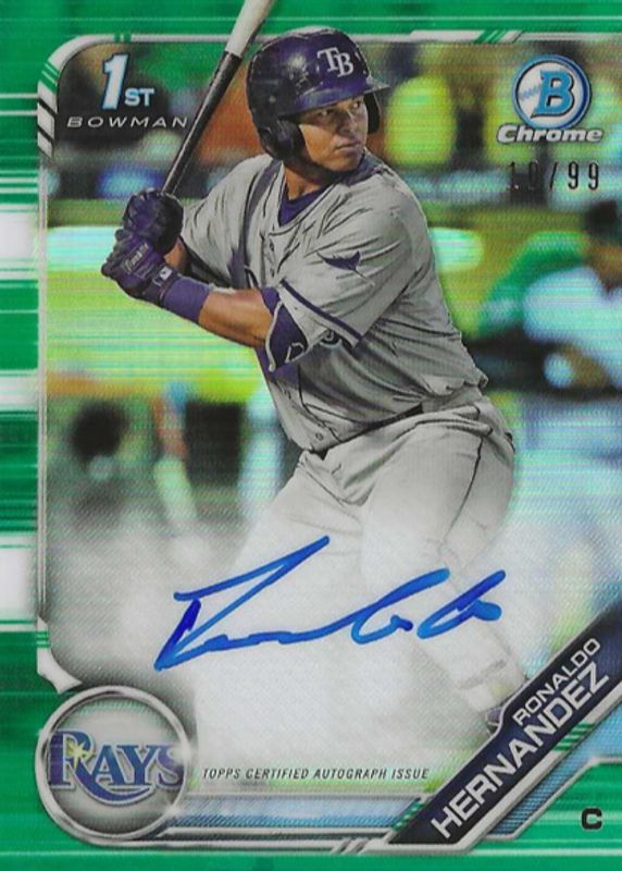2019 Bowman #CPA-RH Chrome Prospect Auto - Green Refractor /99 (1st)