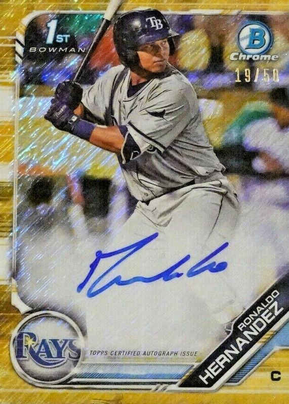 2019 Bowman #CPA-RH Chrome Prospect Auto - Gold Shimmer Refractor /50 (1st)