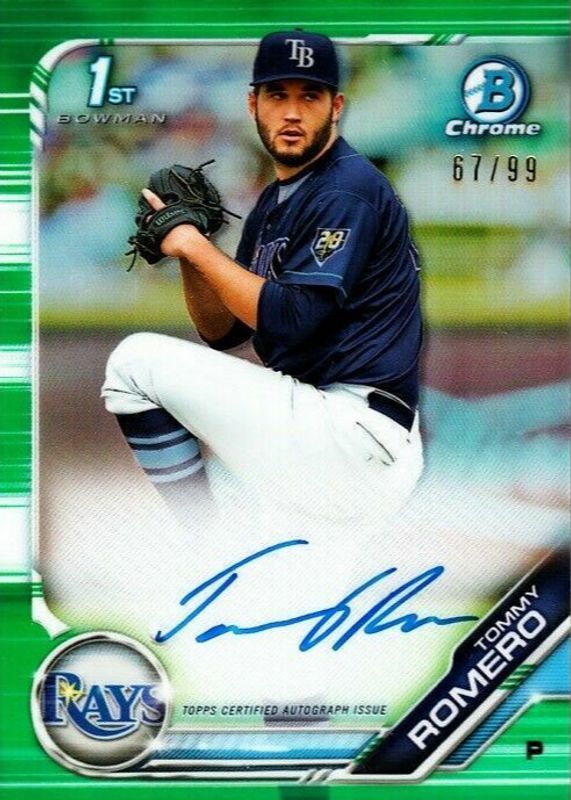 2019 Bowman #CPA-TR Chrome Prospect Auto - Green Refractor /99 (1st)