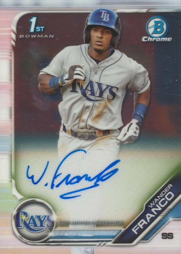 Wander Franco 2019 Bowman #CPA-WF Chrome Prospect Auto 