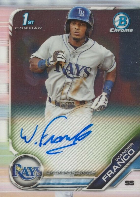 Wander Franco 2019 Bowman #CPA-WF Chrome Prospect Auto (1st) PSA 