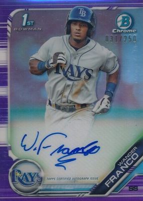 2019 Bowman #CPA-WF Chrome Prospect Auto - Purple Refractor /250 (1st)