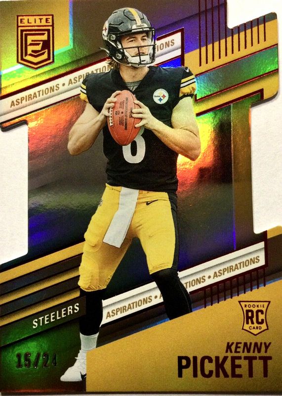 Kenny Pickett 2022 Elite #101 Aspirations Die-Cut /24 Rookie SGC 9