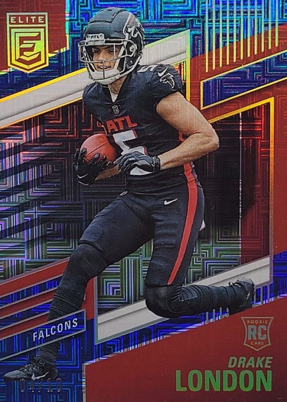 Drake London 2022 Elite #120 Blue /10 Rookie RAW