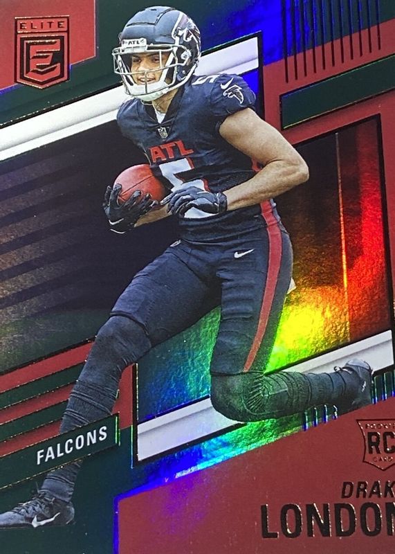 Drake London 2022 Elite #120 Green Rookie RAW