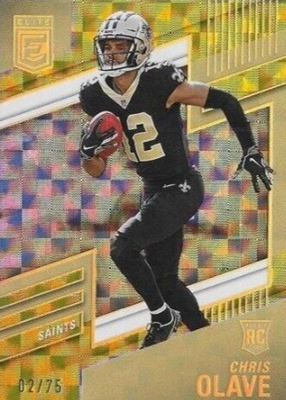 Chris Olave 2022 Elite #122 Yellow /75 Rookie RAW