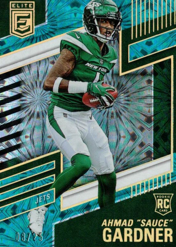 Sauce Gardner 2022 Elite #142 Teal /25 Rookie SGC 9.5