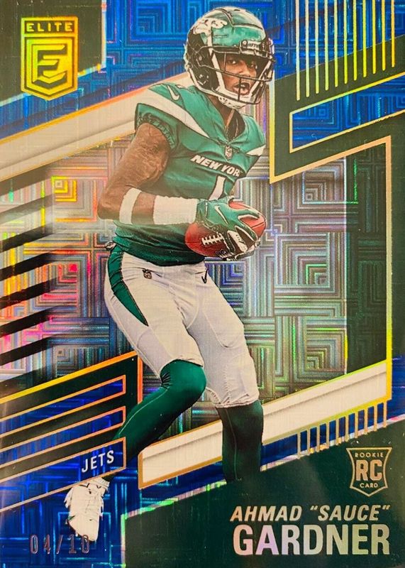 Sauce Gardner 2022 Elite #142 Blue /10 Rookie RAW