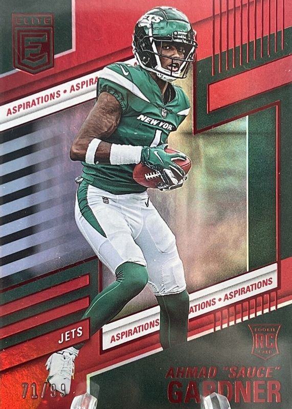 Sauce Gardner 2022 Elite #142 Aspirations (/99) Rookie SGC 10