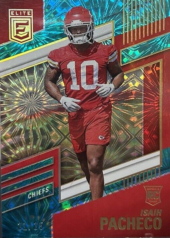 Isiah Pacheco 2022 Elite #183 Teal /25 Rookie RAW