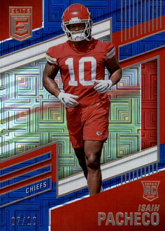 Isiah Pacheco 2022 Elite #183 Blue /10 Rookie RAW