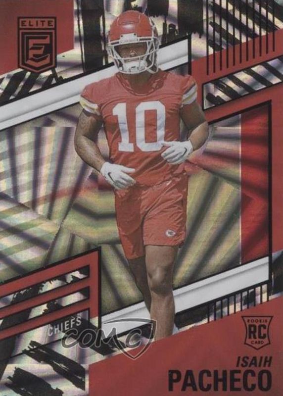 Isiah Pacheco 2022 Elite #183 Razzle Dazzle /(SSP) Rookie RAW