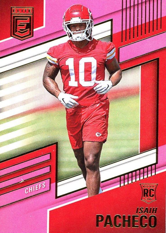 Isiah Pacheco 2022 Elite #183 Pink Rookie BGS 9