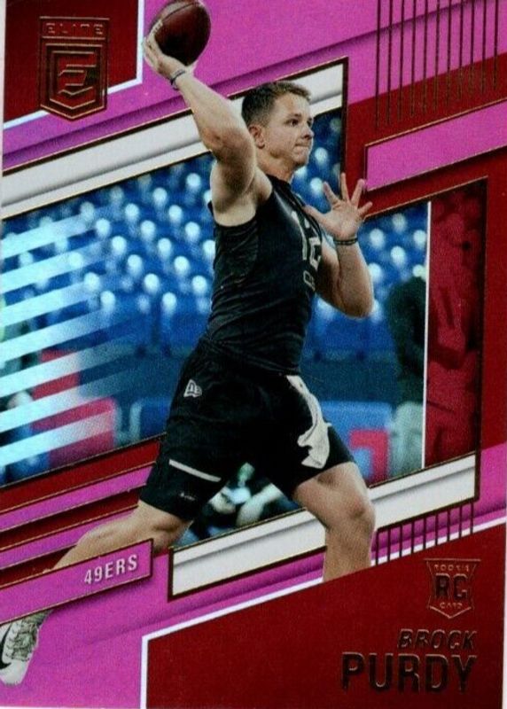 Brock Purdy 2022 Elite #185 Pink Rookie BGS 9