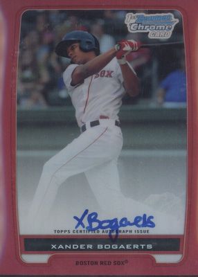 2012 Bowman #BCP105 Chrome Prospect Auto - Red Refractor /5 (1st)