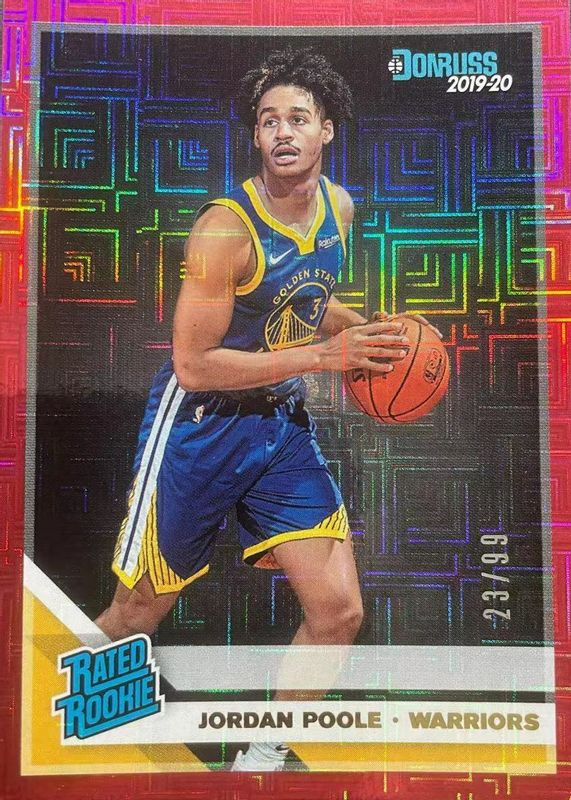 Jordan Poole 2019 Donruss #226 Infinite Red /99 Rookie PSA 10