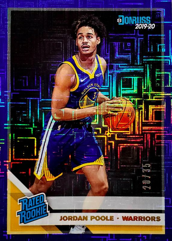 Jordan Poole 2019 Donruss #226 Infinite Blue /35 Rookie PSA 10