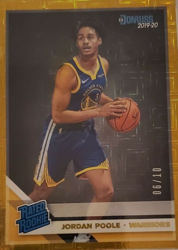 Jordan Poole 2019 Donruss #226 Infinite Gold /10 Rookie PSA 10