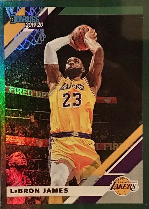 LeBron James 2019 Donruss #94 Green Flood SGC 10