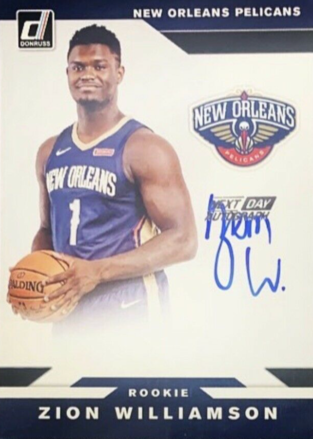 Zion Williamson 2019 Donruss #1 Next Day Autographs Price