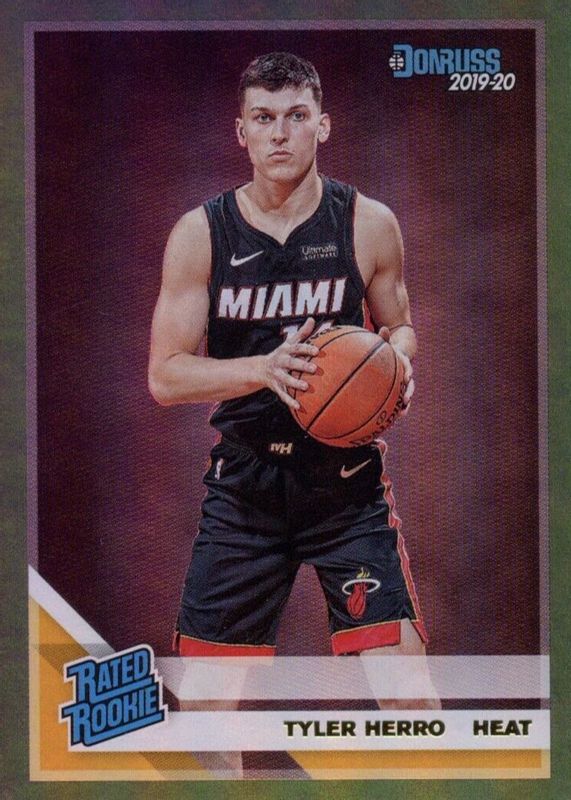 Tyler Herro 2019 Donruss #212 Green Flood Rookie RAW