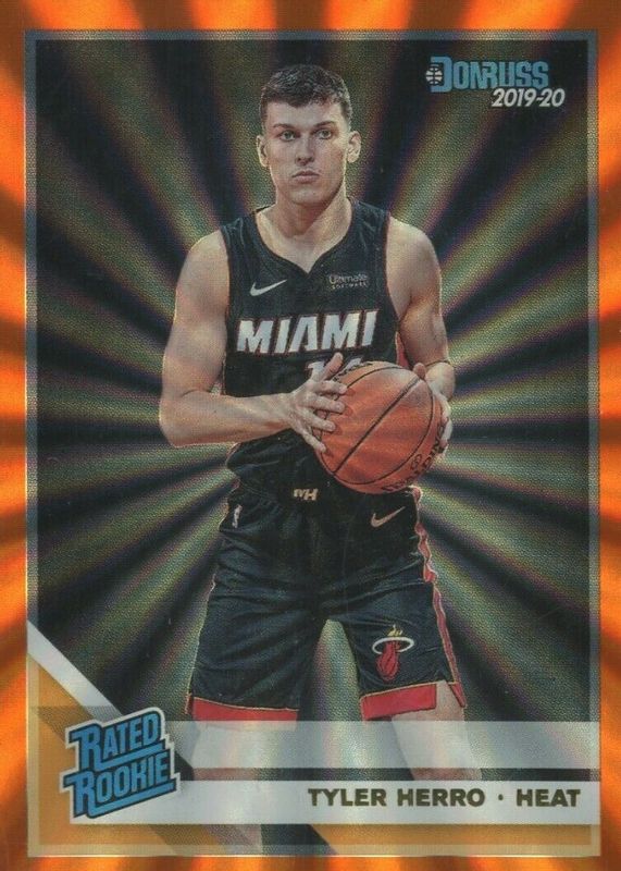 Tyler Herro 2019 Donruss #212 Orange Laser Rookie RAW