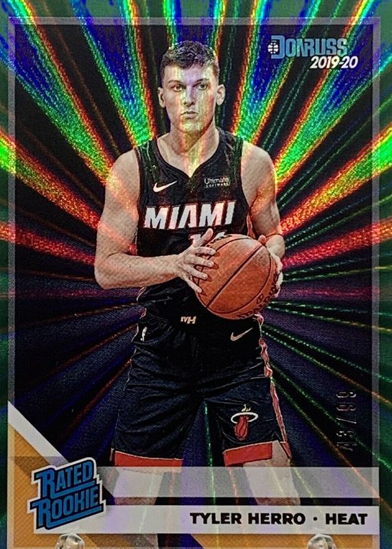 Tyler Herro 2019 Donruss #212 Green Laser /99 Rookie BGS 9