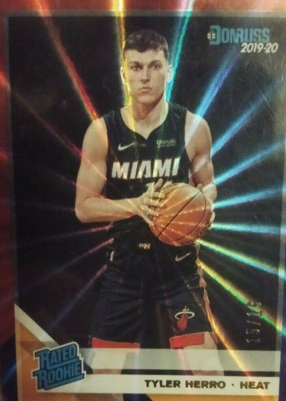 Tyler Herro 2019 Donruss #212 Red & Blue Laser /15 Rookie PSA 10