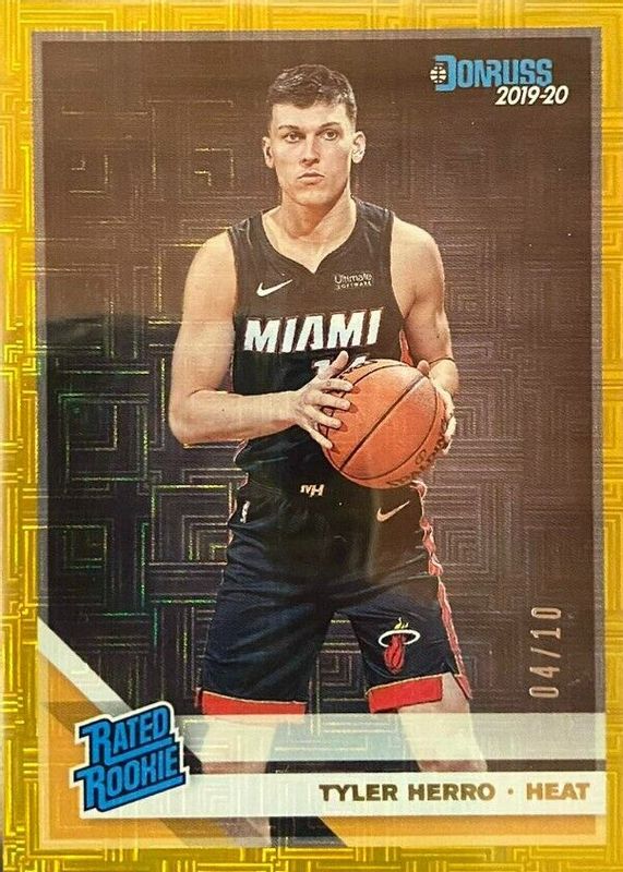 Tyler Herro 2019 Donruss #212 Infinite Gold /10 Rookie PSA 10