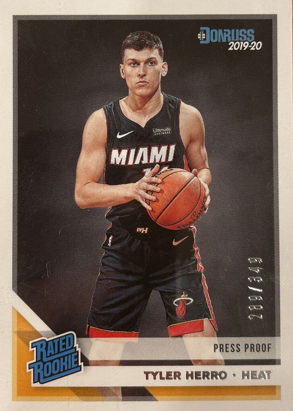 Tyler Herro 2019 Donruss #212 Press Proof Silver /349 Rookie PSA 10