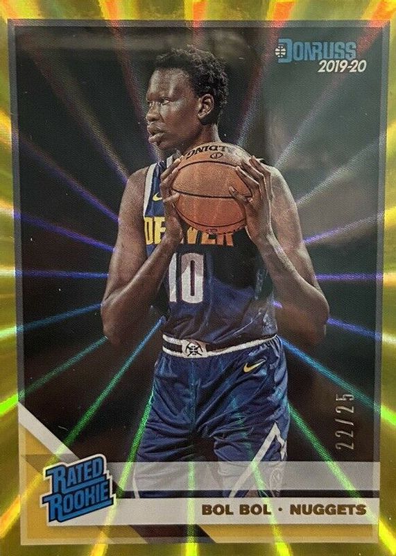 Bol Bol 2019 Donruss #234 Yellow Laser /25 Rookie PSA 10