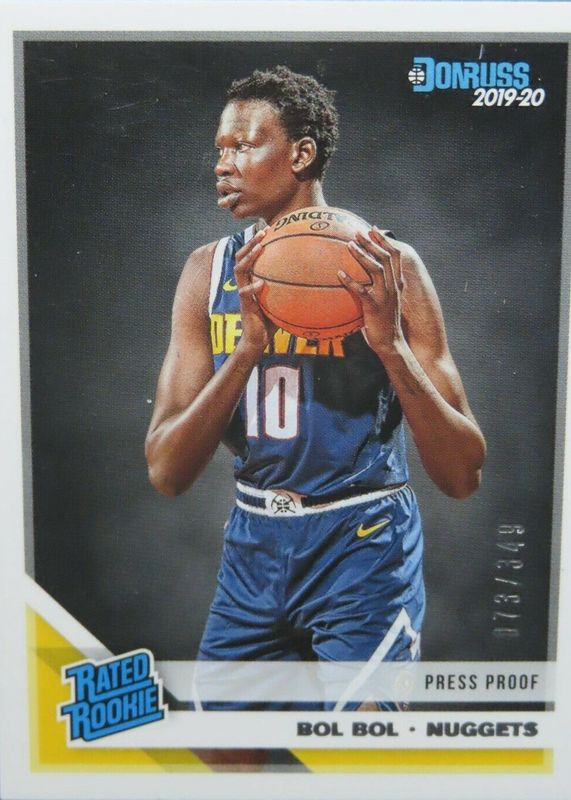 Bol Bol 2019 Donruss #234 Press Proof Silver /349 Rookie PSA 10