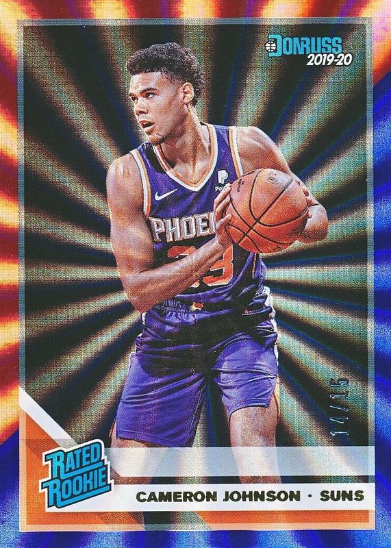 Cameron Johnson 2019 Donruss #210 Red & Blue Laser /15 Rookie RAW