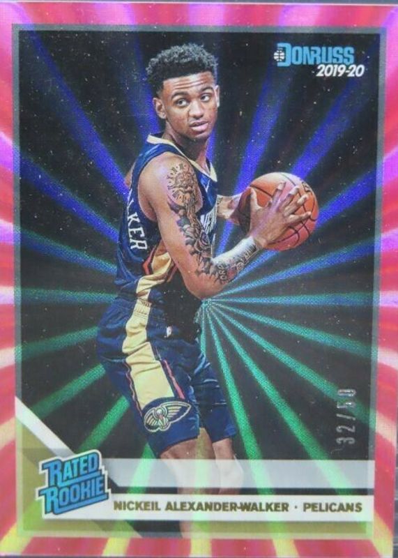 Nickeil Alexander-Walker 2019 Donruss #216 Pink Laser /50 Rookie PSA 10