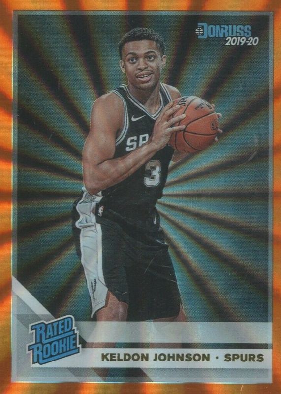 Keldon Johnson 2019 Donruss #227 Orange Laser Rookie PSA 10