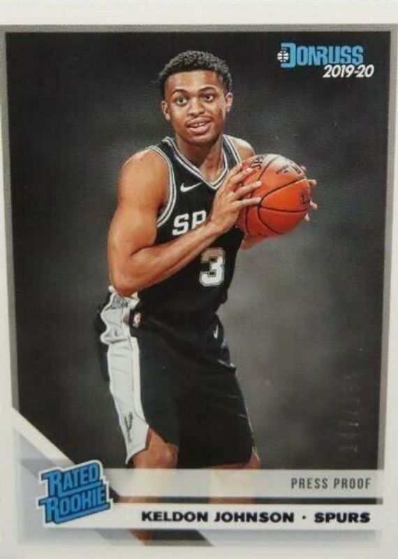 Keldon Johnson 2019 Donruss #227 Press Proof Purple /199 Rookie SGC 10