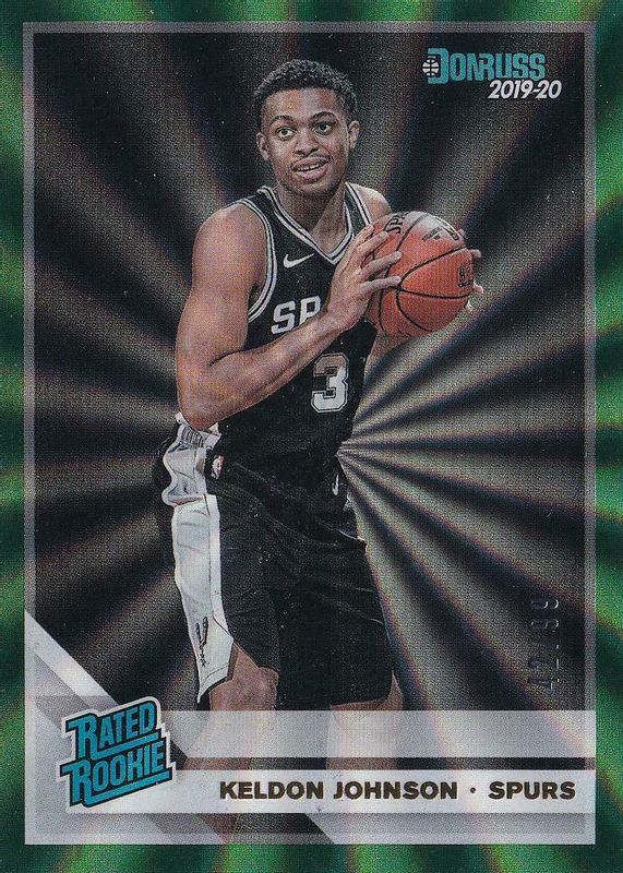 Keldon Johnson 2019 Donruss #227 Green Laser /99 Rookie SGC 10