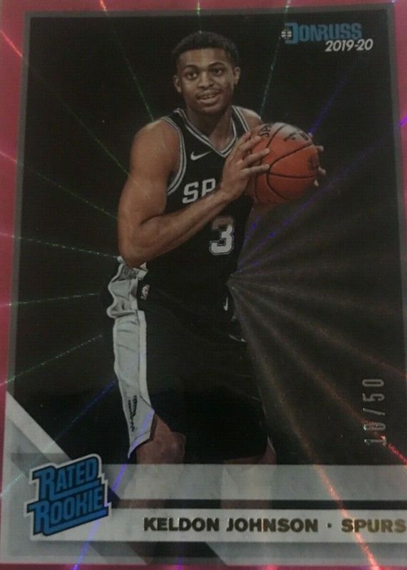 Keldon Johnson 2019 Donruss #227 Pink Laser /50 Rookie PSA 10