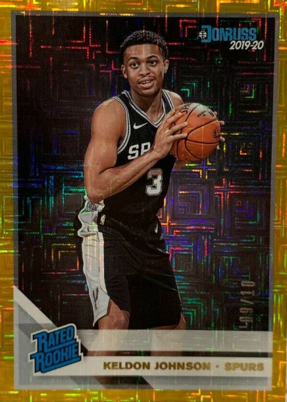 Keldon Johnson 2019 Donruss #227 Infinite Gold /10 Rookie SGC 10