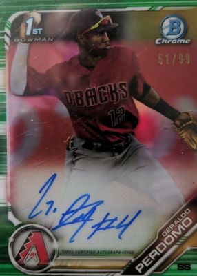 2019 Bowman Chrome #CPA-GP Prospect Auto - Green Refractor /99 (1st)