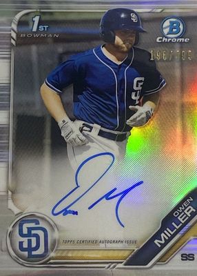 2019 Bowman Chrome #CPA-OM Prospect Auto - Refractor /499 (1st)