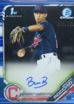 2019 Bowman Chrome #CPA-BR Prospect Auto - Blue Refractor /150 (1st)