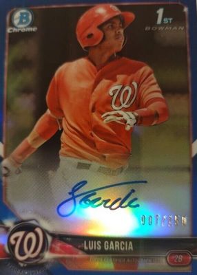 Luis Garcia (Phillies) 2019 Bowman Chrome #CPA-LG Prospect